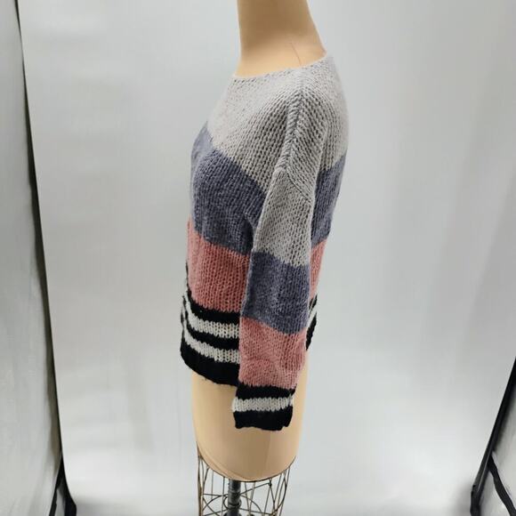 Lucky Brand Sweater Bold Stripe Pullover Multicolor Sz S wool blend - Picture 8 of 13